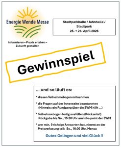 Gewinnspiel der Energiewendemesse